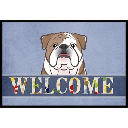 Carolines Treasures Carolines Treasures BB1405MAT English Bulldog Welcome Indoor & Outdoor Mat; 18 x 27 in. BB1405MAT